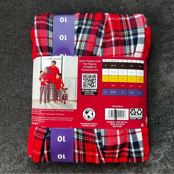 NWT Member's Mark Family Sleep Kids 2-Piece Pajama Set - Picture 13 of 13